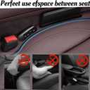 Car Seat Gap Filler Organizer - No Drop Seat Guard, Side Gap Filler for Car, SUV, and Trucks, 2 Pack, Black - Prevents Items from Falling, Extra Storage Space, Easy to Install, Durable & Eco-Friendly
