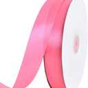 TONIFUL 1 Inch x 100yds Pink Satin Ribbon, Thin Solid Color Satin Ribbon for Gift Wrapping, Crafts, Hair Bows Making, Wedding Party Decoration, Invitation Cards, Floral Bouquets, Christmas (Peach)
