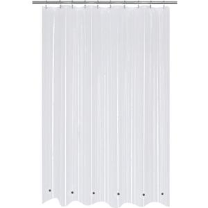 Mrs Awesome 60x72 Shower Curtain Liner with 6 Magnets Clear PEVA, 10 Hole Thick Plastic Shower Curtain for Bathroom, Waterproof, 60 x 72 inches, Clear