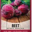 3 x Gardeners Basics, Beet Seeds for Planting Detroit Dark Red 100 Heirloom Non-GMO Beets Plant Seeds for Home Garden Vegetables Makes a Great Gift for Gardeners