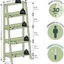 Furinno Ladder 5-Tier Book Shelf, Leaning Standing Shelf, Amber Pine