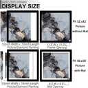 Fxojyvo 12x12 Frame Black, Display Picture 10x10 with Mat or 12 x 12 Without Mat, Wall Hanging Large Picture Frame for Diamond Art Painting 30x30cm - 1 Pack