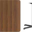 Flash Furniture 36'' Square Walnut Laminate Table Top with 30'' x 30'' Table Height Base, 36"W x 36"D x 31.13"H
