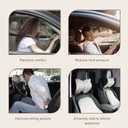 1Pcs White Lumbar Support Pillow Multi-Functional Back Cushion For Car,Office Chair, Or Gaming Chair Use,100% Memory Foam Back Cushion For Lower Back Pain,Breathable Micro-Channel Design-Ergonomic.
