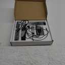 HOTEC UHF Wireless Headset Microphone/Lavalier Lapel Mic with Bodypack Transmitter and Mini Rechargeable Receiver 1/4" Output for Vlogging or Speech (silver)