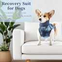Recovery Suit for Dogs, Dog Onesie Suit for Post-Surgical, Dog Recovery Suit, Dog Clothes for Abdominal Wounds and Skin Conditions, Blue, Small