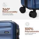 UKEIN Luggage Set with Backpack,Polycarbonate Carry On Luggage Airline Approved with Spinner Wheels, Hardshell Travel Suitcase with TSA Lock,Suitcase Set 3 Piece