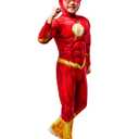 Rubies Boy's The Flash Boy's the Flash Deluxe Costume Jumpsuit and Headpiece (Medium)
