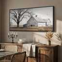 Large Framed Farmhouse Wall Art for Living Room, 60x30 In