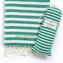 Green Petition Mare Peshtemal, 35x67 Beach Towel, with Carrying Bag, Sustainable Gift, Ecofriendly, Organic Blend Towel, Zero Waste, Quick Dry, Beach Sports Travel Fitness (Lime, 35 x 67)