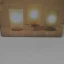 Battery Operated Lamp, Cordless Table Lamp with Timer, Desk Bedside Lamps with LED Warm Light, Glass Small Table Lamp for Bedroom, Bathroom, Living Room, Home Decor - Frosted White