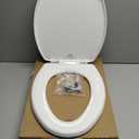 Bemis 7300SLEC Slow Close Toilet Seat, Easy Clean Hinges and Durable Plastic Seat, Made in USA, Elongated, White