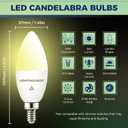 Lightinginside Matter Candelabra Smart Light Bulbs 60W Equivalent, 500LM 6W E12 LED Bulb Compatible with Alexa/Siri/Apple Home/Google Home/SmartThings, RGBCW Candle Bulb, 2.4G WiFi, ETL Listed, 2PCS