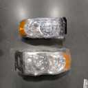 BRYGHT Headlight Assembly Fit for 2002-2005 Dodge Ram 1500 Pickup and 2003-2005 Dodge Ram 2500/3500 Pickup Passenger and Driver Side Halogen Replacement OE Headlamp Chrome Housing & Amber Reflector