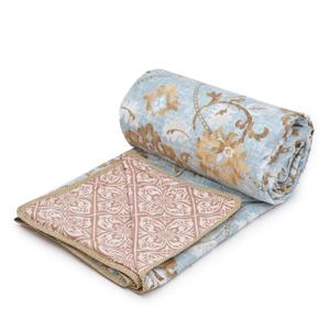 COZY FURNISH Super Soft Brushed Microfiber Cotton 3 Layer Breathable Double Dohar Lightweight Bed Dohar 84X96(Inches) 213X243(CM) Flannel Dohar Throws for Bed (Pink;Grey)| TC - 144
