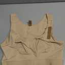 SHAPELLX Post Surgery Bras Front Closure Compression Bra Surgical Wirefree Mastectomy Bra with Adjustable Straps (Medium, Beige)