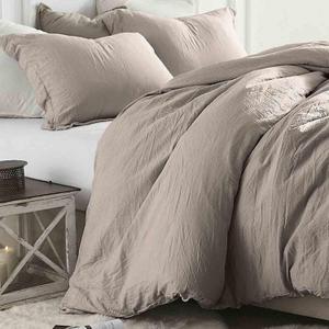 King Size Tan Duvet Cover 3 Pieces, Soft & Lightweight Light Taupe Quilt Cover Set - 1 Neutral Duvet Cover with Zipper (104x90) and 2 Pillowcases for Women Men