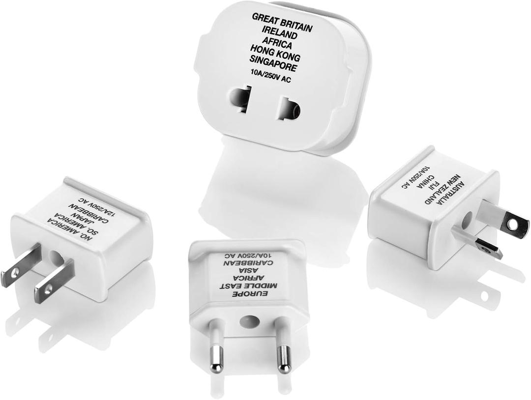 Conair Travel Plug Adapters, Universal Plug Adapters for Worldwide Travel by Travel Smart , Set of 4