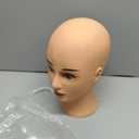 Bald Mannequin Head Female Professional Wig Head for Wig Making Displaying Wigs Hat Eyeglasses with T-Pins (Skin Color 20inch)