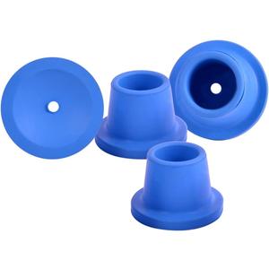 Replacement Feet for Shower Chair Bath Seat, Shower stools and Transfer Bench, Non-Skid Shower Bench and Tub Transfer Benches Rubber Suction Cup Feet, Metal Insert Reinforced (1-1/8" I.D, Blue)