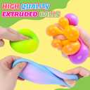 Stress Balls 4 Pack for Adults and Kids, Color Changing Squeeze Toys, Sensory Toys for Kids with Autism, Squishy Fidget Toys for Stress and Anxiety Relief, Prize for Classroom