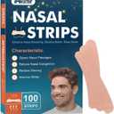 100Pcs Nasal Strips for Snoring, Extra Strength Nose Strips Breathing, Nose Tape for Sports and Sleep, Anti Snoring Strips Help Stop Snoring and Nasal Congestion Relief (Light Brown)