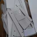 Pamapic Glass Top Vanity Desk with Mirror and Lights, 11 Drawers Makeup Vanity with Charging Station and Chair, Golden Handles Dressing Table, 3 Lighting Modes Makeup Table, White (46"*15.8"*56.1" Gold Handle)