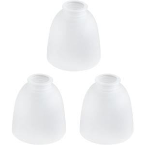 3-Pack White Frosted Glass Shade Replacements, Ceiling Fan Light Covers Glass Globes Lampshades for Chandelier Vanity Lights Wall Sconces Pendant Light, 1.61" Fitter Size, 5" high x 4.7" diameter