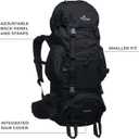 Teton 55L Scout Internal Frame Backpack for Hiking, Camping, Backpacking, Rain Cover Included, Pacific