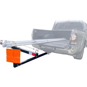 MaxxHaul 70229 Pick-Up Truck Bed Extender - 350 lb Capacity For Ladder, Rack, Canoe, Kayak, Long Pipes and Lumber , Black, 53.2 x 17.2 x 2.5 inches