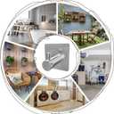 Brushed Nickel Self Adhesive Towel Hooks for Bathroom Wall Door Mounted - SUS304 Stainless Steel Strong Strips Stick on 3M Wall Hooks for Hanging Coat, Hat, Bag, Key, Jacket  8 Pack