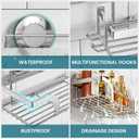 TAILI Shower Caddy Suction Cup 2 Pack, Heavy Duty Bathroom Basket, Bath Shelves for Inside,Stainless Steel Shower Holder for Bathroom Storage & Home Decor,Silver
