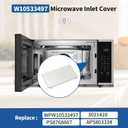 W10533497 3021428 Microwave Inlet Cover Replacement Compatible with Whirlpool Maytag WMH73521CW YMMV4205FW, WPW10533497 Microwave Oven Wave Guide Cover Replace PS8768667 AP5803334 Waveguide Cover