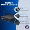 Roho Mosaic Seat Cushion 20 x 18 Inflatable Air Cell Design, Adjustable Firmness, Non-Skid Cover, Lightweight Portable Cushion for Wheelchair, Office Chair, Car & Home