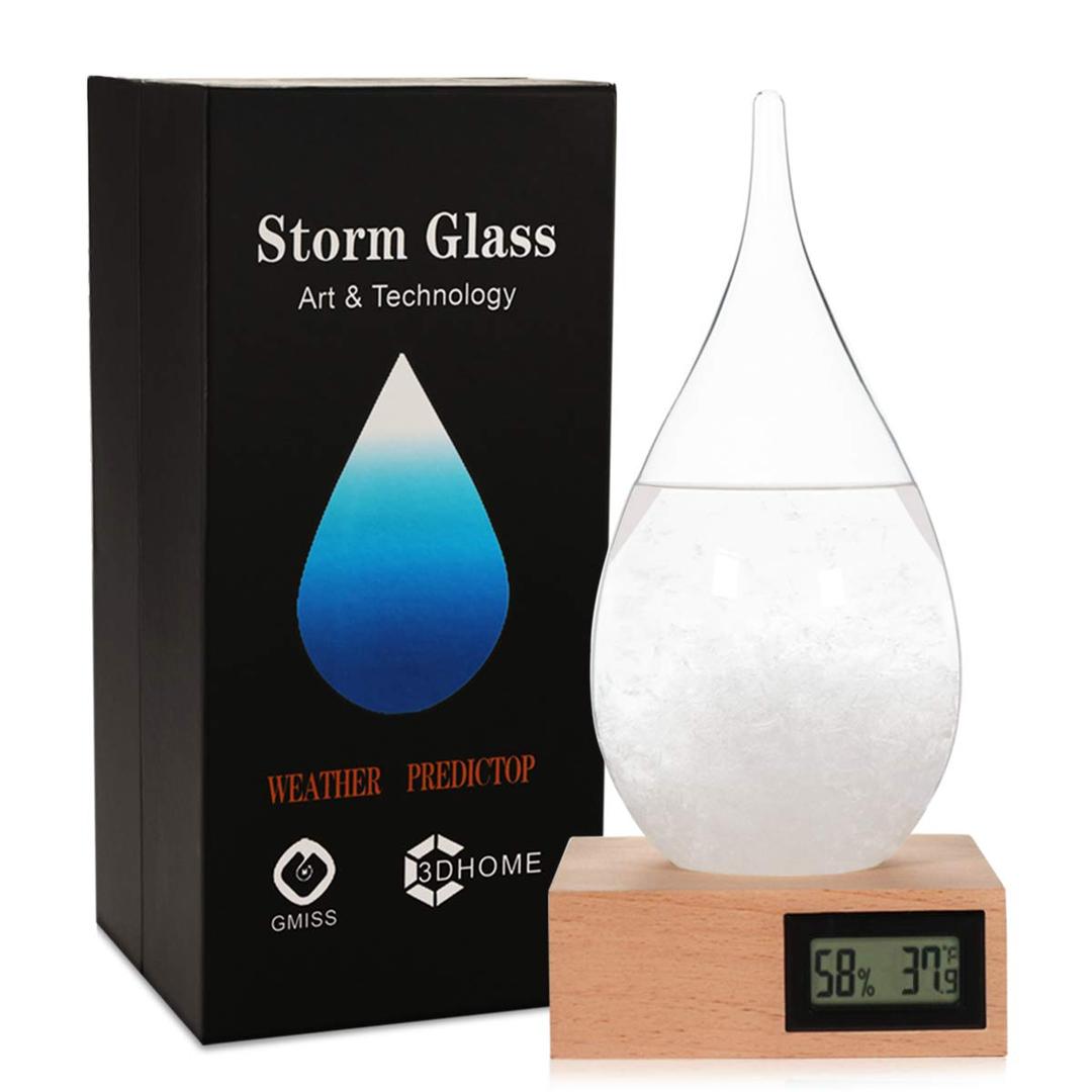 Christmas Unique Gifts, Storm Glass Weather Predictor,Christmas Snow Globe Barometer, Storm Glass Weather Station, Decorative Weather Predictor,Decorative Glass Bottles for Home and Office (XXL)