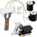 Gas Dryer Repair Kit for Whirlp-ool May-tag Ken-more Dryers- 338906 Flame Sensor, 279311 Igniter & 279834 Gas Coil - All-in-One Solution for Heating Issues