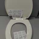 Bemis 7300SLEC Slow Close Toilet Seat, Easy Clean Hinges and Durable Plastic Seat, Made in USA, Elongated, Biscuit