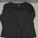 Trendy Queen Womens Square Neck Long Sleeve Shirts Double Lined Slim Fit Tops Y2K Going Out Basic Tees (Medium, Black)