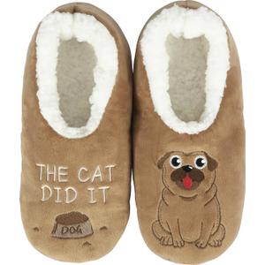 BenSorts Fuzzy Slipper Socks for Women Funny House Slippers with Grips (Beige)