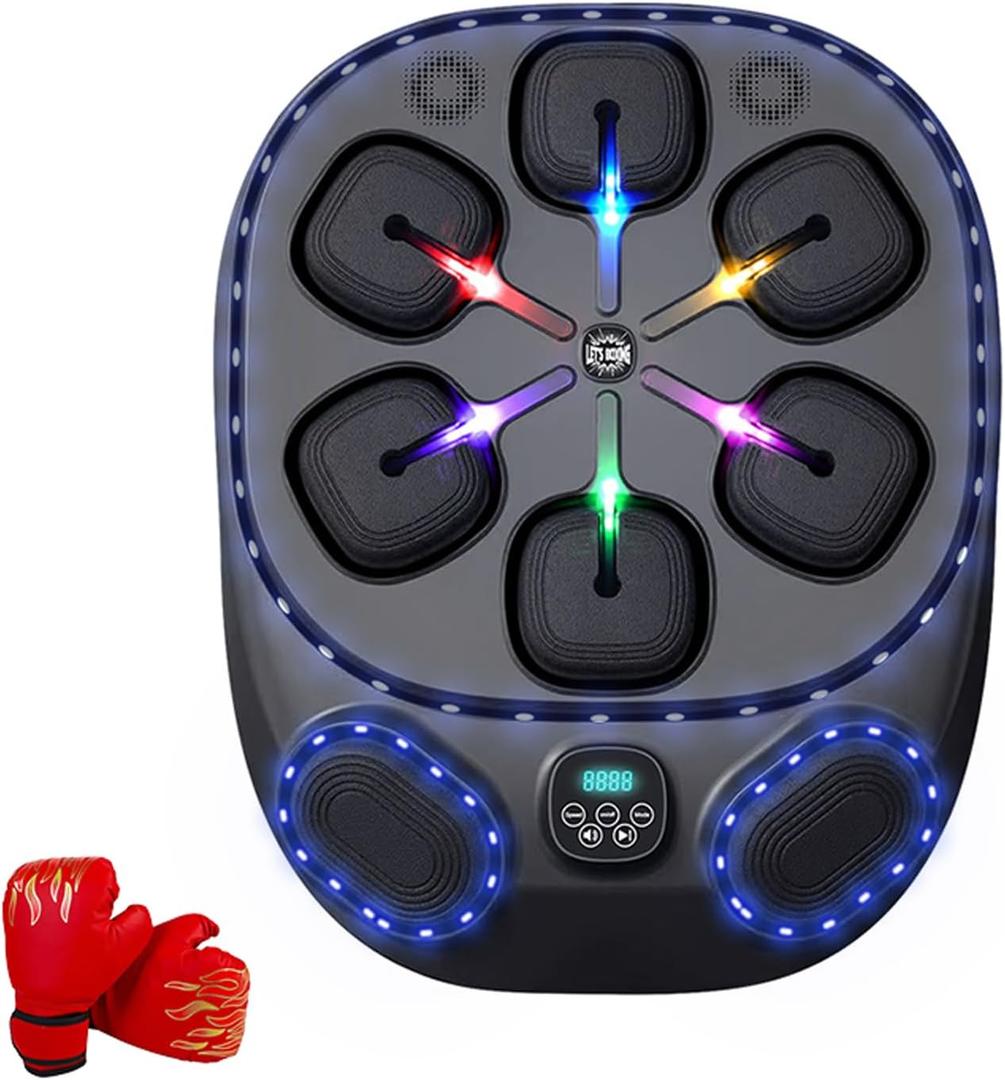 Smart Music Boxing Machine  LED Wall-Mounted Trainer for Speed, Agility & Fat Burning (Adults & Family)