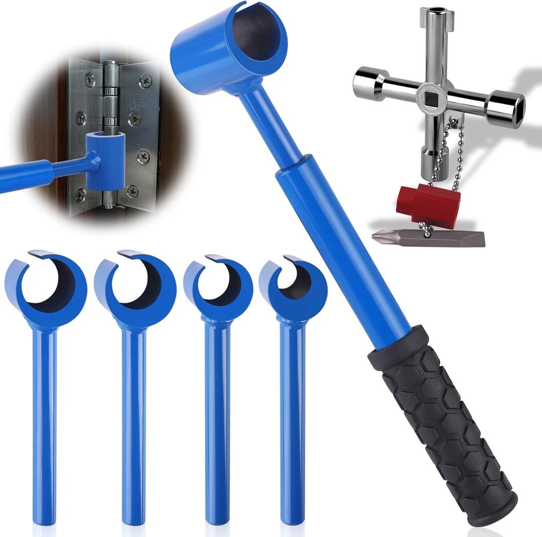 FANOVO Upgraded Door Hinge Gap Adjustment Wrench Tool Set,14-25 MM Door Hinge Repair Spanner Key for Round Bolt Standard Gauge with 4-way Multi-Functional Utilities Key FANOVO Upgraded Door Hinge Gap Adjustment Wrench Tool Set,14-25 MM Door Hinge Repair Spanner Key for Round Bolt Standard Gauge with 4-way Multi-Functional Utilities Key