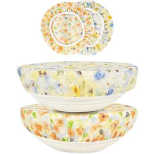 Reusable Bowl Covers for Bread Proofing2 Large- Cotton Beeswax Bowl Covers Reusable with Elastic Rim, Sourdough Bowl Cover for Food Storage and Food Preservation (10INCH)