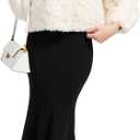 GRAN ORIENTE Women Burgundy Shaggy Cropped Jacket Coats,2025 Winter Fluffy Faux Fur Warm Long Sleeve Outerwear