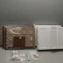 Shoe Storage Box, Foldable Shoe Rack Organizer with Clear Door,No Assembly Sturdy Clear Collapsible Shoe Rack,Shoe Organizer Storage Bin with Lid for Living Room (White, 8 Tiers-16 Pairs)