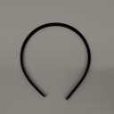 Duufin 50 Pieces Satin Headbands Black Plain Headband 1cm DIY Headband Satin Covered Hair Headbands for Girls and Women