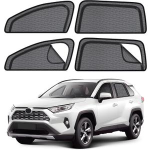 ZATOOOTO Car Window Shades for 2019-2024 Toyota RAV4 Sun Shade Exclusive Zipper Design for Easy Access Privacy Car Window Cover Sun Blocker for Heat UV Ray Protection for Midday Break Travel Camp