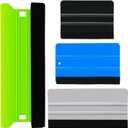 Umaki 4Piece Plastic Squeegee Set, 8IN/6IN/5IN/4IN, Window Tint Squeegee Vinyl Wrap Squeegee with Felt Edge, Wallpaper Tools Decal Applicator Vinyl Scraper, Perfect Smoothing/Cleaning Solutions (4colors)