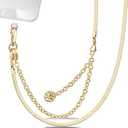 2-In-1 Cell Phone Lanyard Adjustable Crossbody Phone Chain with Detachable Phone Strap with Clear Phone Lanyard Tab
