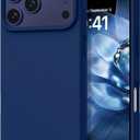 DOMAVER Case for iPhone 17 Pro 6.3'' Smooth Liquid Silicone Soft Gel Rubber Microfiber Lining Cushion Cover Shockproof Protective Phone Cases Compatible with iPhone 17 Pro - Deep Blue