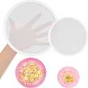 2 PCS Thickened Coaster Resin Mold, Silicone Mold for Epoxy Resin Casting, DIY Coasters, Bowl Mats, Candle Holders, Home Decoration